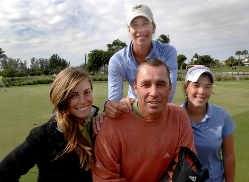 Marika, Isabelle, Crash, and their coach, 2009.